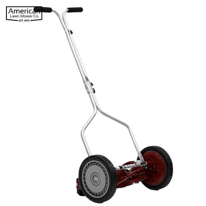 American Lawn Mower 1204-14 14-Inch 4-Blade Push Reel Lawn Mower, Red