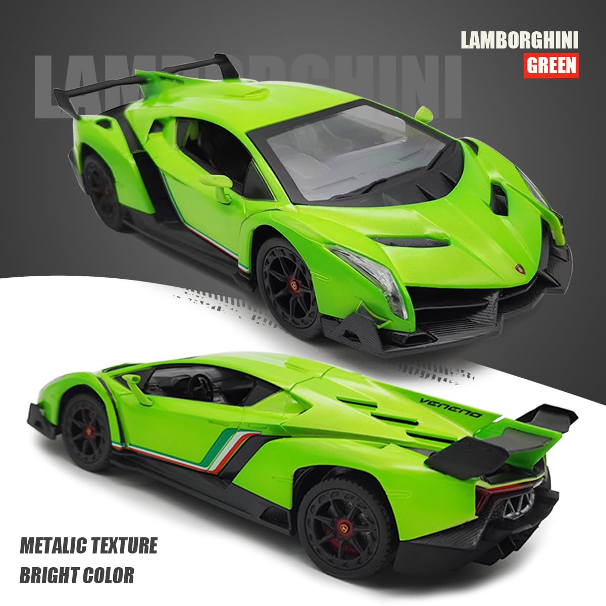 Remote Control RC CAR Racing Cars Compatible with Lamborghini Veneno Officially Licensed 1:24 Toy RC Cars Model Vehicle for Boys 6,7,8 Years Old,red