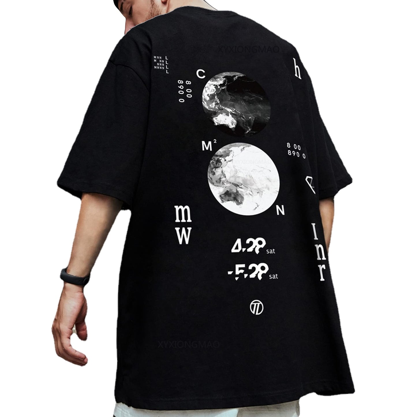 XYXIONGMAO Casual Sports Short-Sleeved T-Shirt Loose Cotton Japanese Streetwear Hip Hop Unisex Graphic Tees Shirts for Men