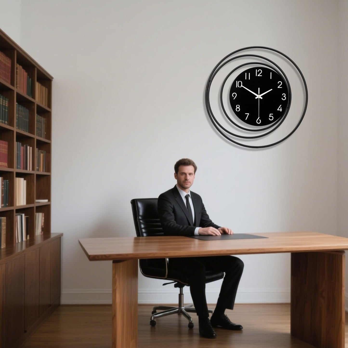 Dankeit Decorative Wall Clock,Silent Non-Ticking Quality Quartz Movement Battery Operated,Large Wall Clocks for Living Room Kitchen Home Bathroom Bedroom Wall Decor,16x16inch,White