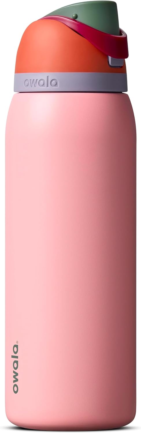 Owala FreeSip Insulated Stainless Steel Water Bottle with Straw, BPA-Free Sports Water Bottle, Great for Travel, 24 Oz, Denim