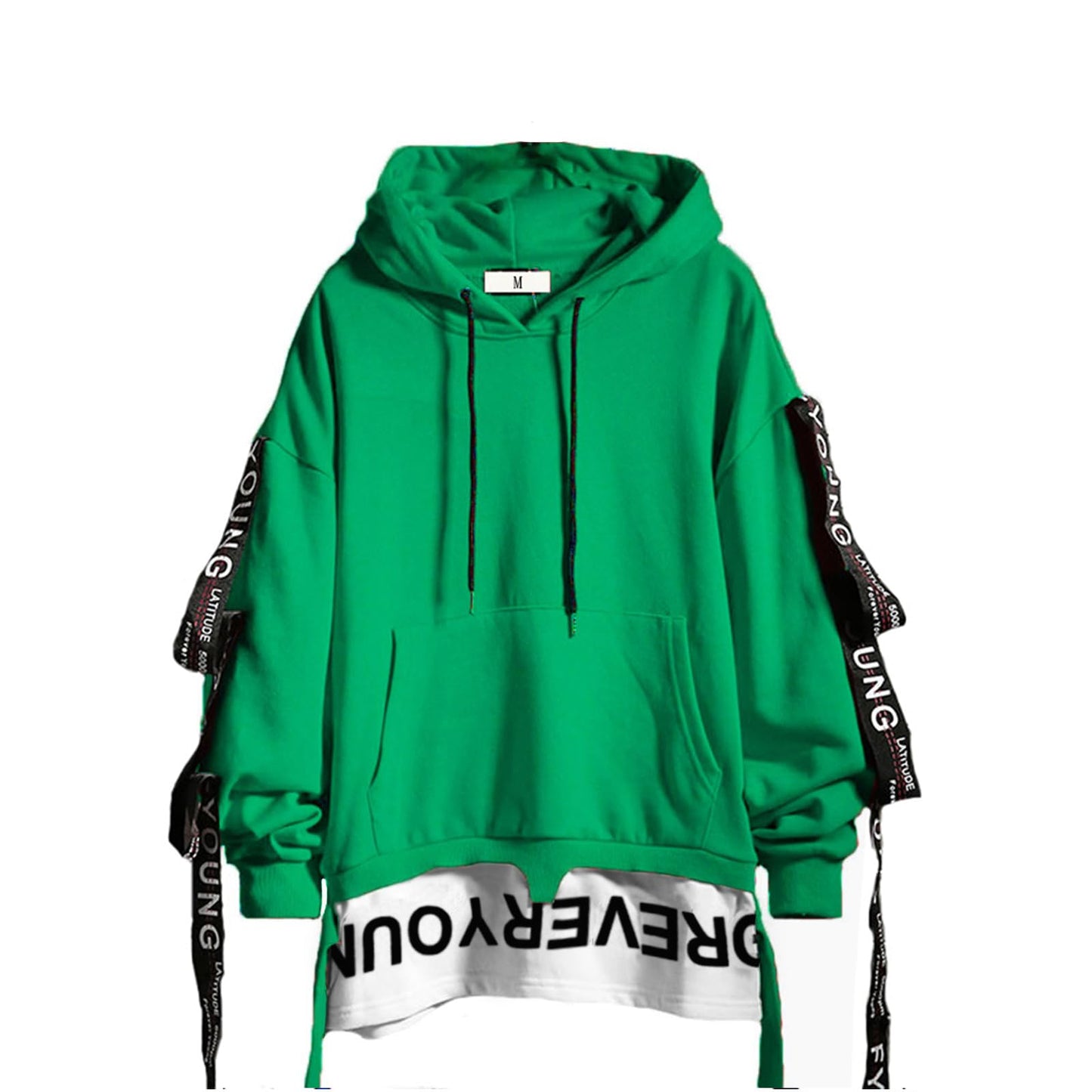 DUDHUH Mens Hoodie Fashion Pullover Letter Print Tracksuit Techwear Casual Coat Hip-Hop Sweatshirt
