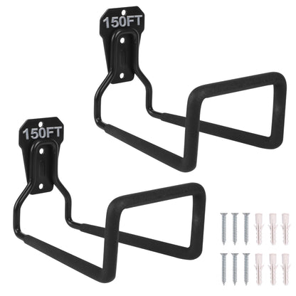 PeoMev Metal Garden Hose Holder - Heavy Duty Hose Hanger Wall Mounted Water Hose Holder for Outside Yard, Sturdy Hose Reel Hose Hooks for Water Hose, Extension Cords