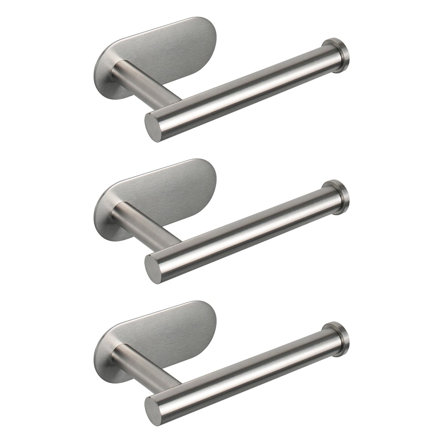 NearMoon Toilet Paper Holder Self Adhesive, Premium Thicken SUS304 Stainless Steel Rustproof Adhesive Toilet Roll Holder no Drilling for Bathroom, Kitchen, Washroom (1 Pack, Brushed Gold)