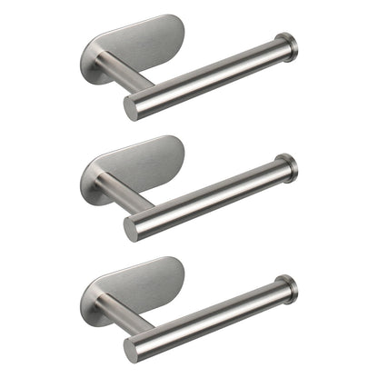 NearMoon Toilet Paper Holder Self Adhesive, Premium Thicken SUS304 Stainless Steel Rustproof Adhesive Toilet Roll Holder no Drilling for Bathroom, Kitchen, Washroom (1 Pack, Brushed Gold)