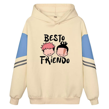 ACEFAST INC Itadori Yuji Best Friend Anime Hoodies Unisex Harajuku Graphic Hoodies Jjk Merch Anime Pullover Sweatshirt