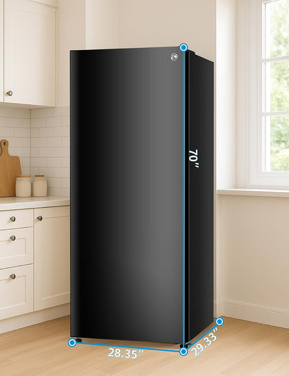 Commercial Cool 20 Cu. Ft. Top Mount Refrigerator with Freezer, 2-Door Refrigerator with Top Freezer and Adjustable Temperature Control, Ice Maker Ready, Energy Star Certified, Stainless Look