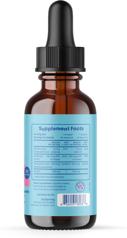 JoySpring Saffron Pixie Sticks & LingoLeap B9 Methylated B Vitamin Drops for Kids
