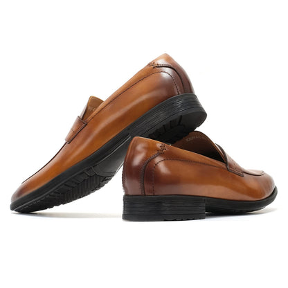 Men's Slip on Oxford Dress Shoes Classic Handmade Calfskin Manufacturing More Compact, Choose The Right Size to Modify The Foot Shape
