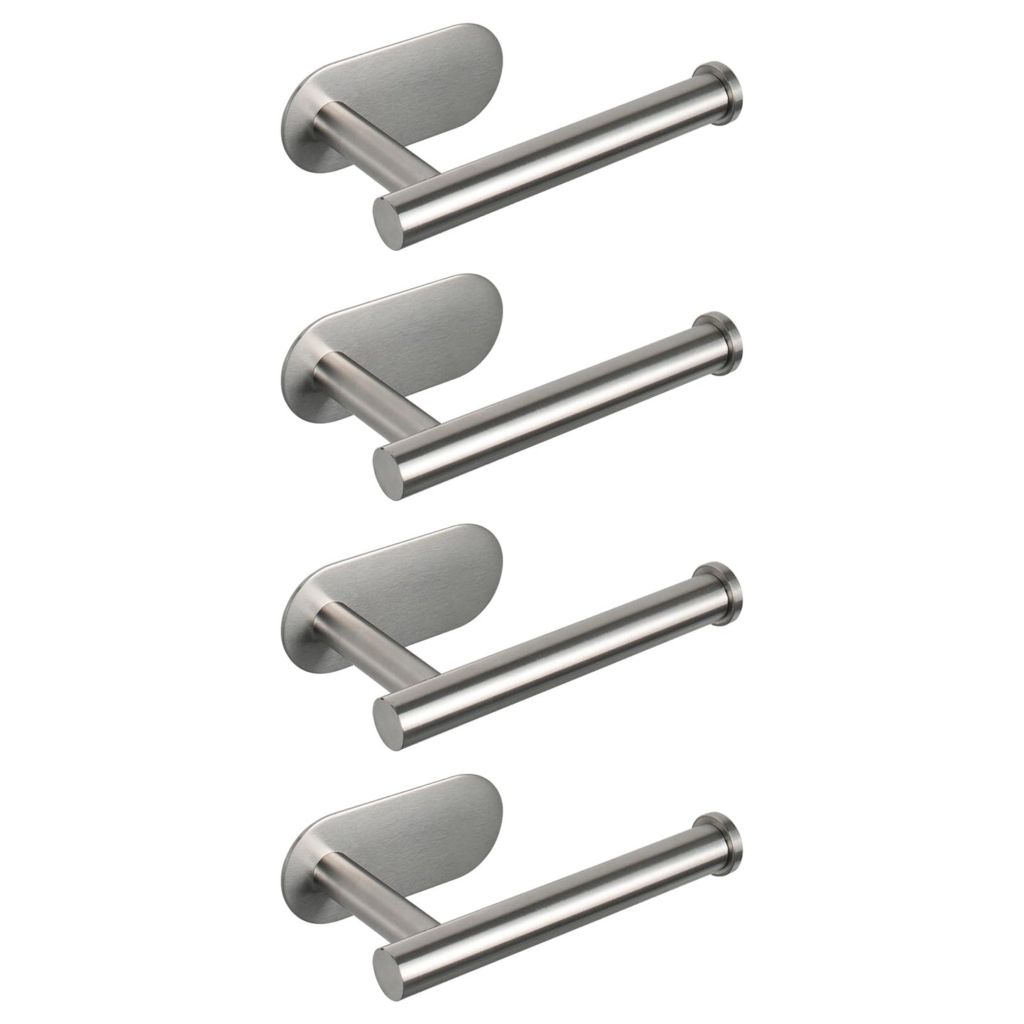 NearMoon Toilet Paper Holder Self Adhesive, Premium Thicken SUS304 Stainless Steel Rustproof Adhesive Toilet Roll Holder no Drilling for Bathroom, Kitchen, Washroom (1 Pack, Brushed Gold)