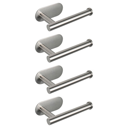 NearMoon Toilet Paper Holder Self Adhesive, Premium Thicken SUS304 Stainless Steel Rustproof Adhesive Toilet Roll Holder no Drilling for Bathroom, Kitchen, Washroom (1 Pack, Brushed Gold)