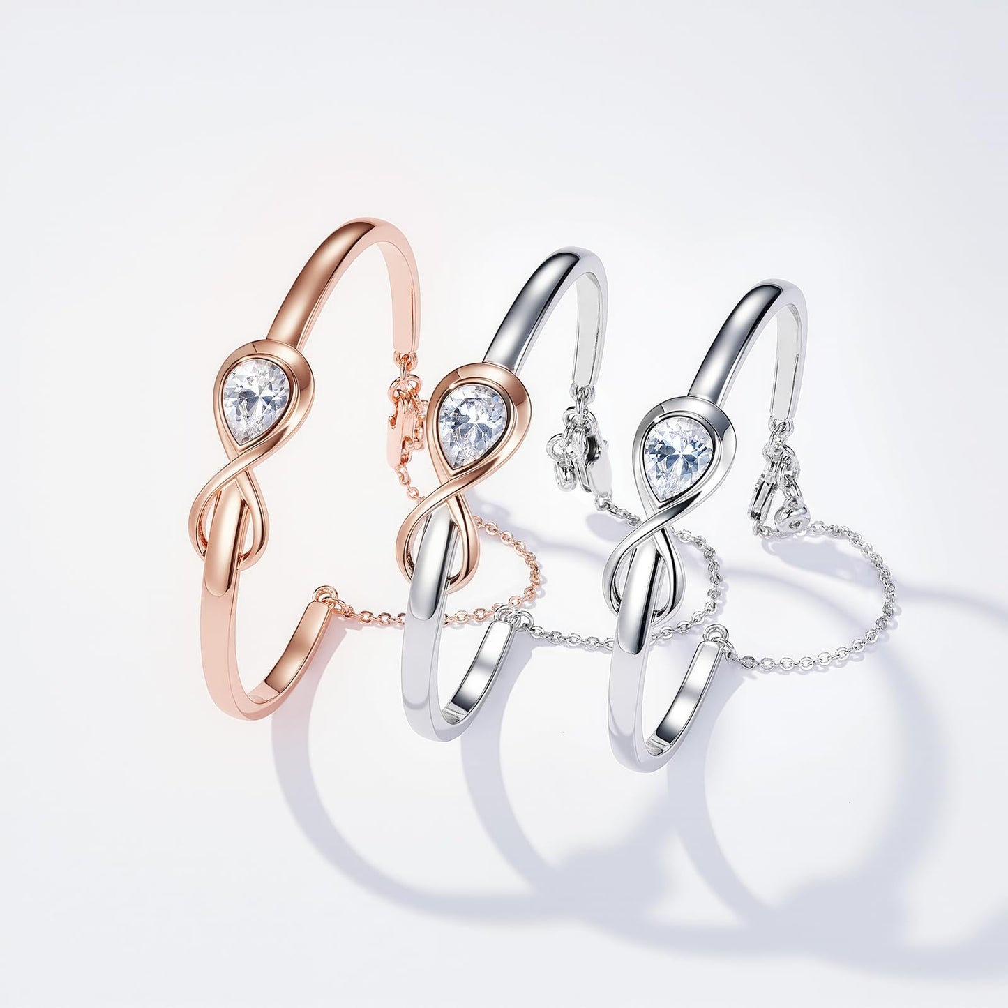Infinity Bracelets for Women Two-tone 18K Gold Plated Adjustable Minimalist Bangle Jewelry Gifts for Mom Perfect for Anniversary Mother's Day Christmas Valentine's Day