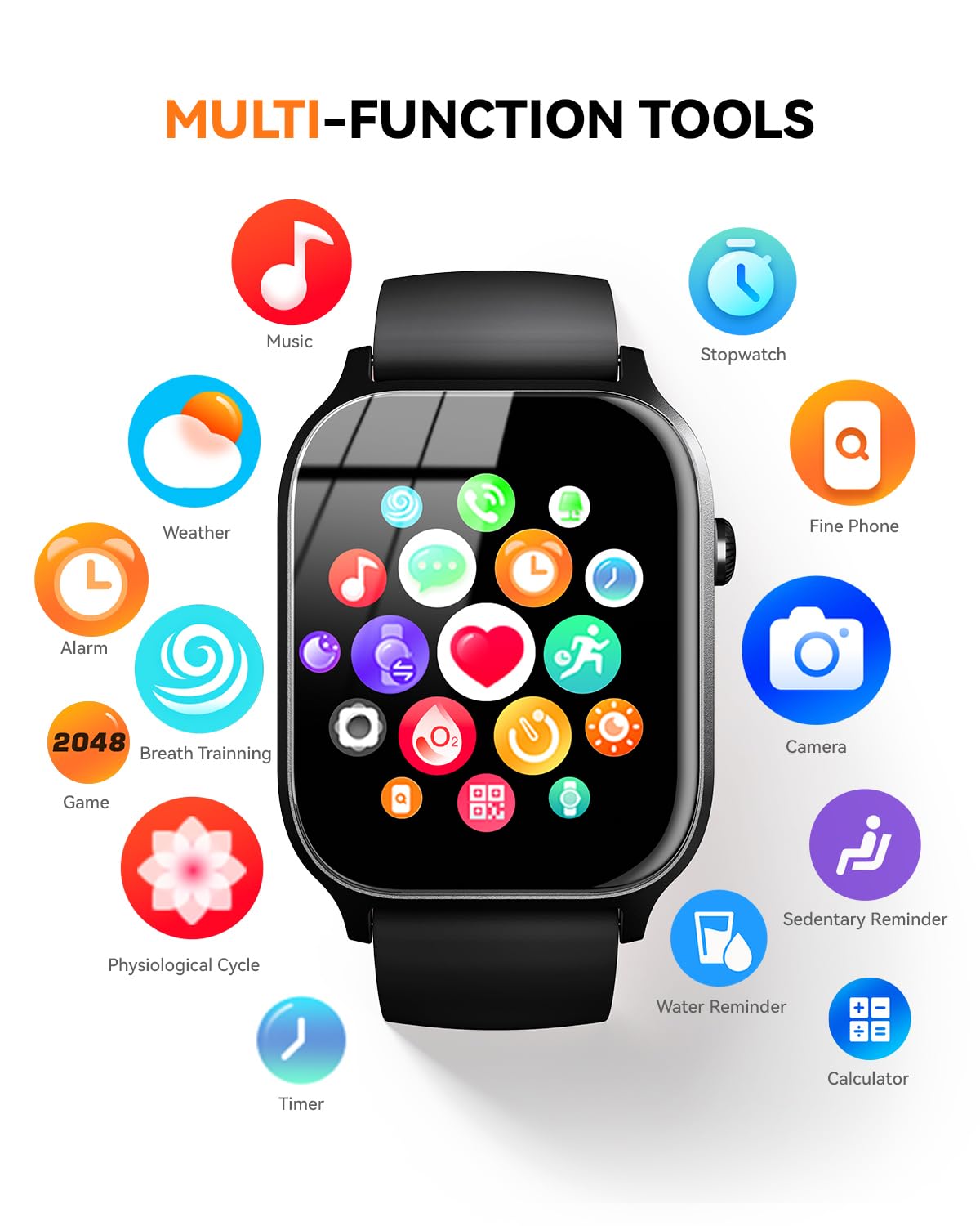 Smart Watches for Women Men, Fitness Tracker Watch with 110 Sports Modes, Step Counter/Sleep Monitor/Pedometer, IP68 Waterproof, Bluetooth Call & Music Control Smartwatch for iPhone/Android,Starlight