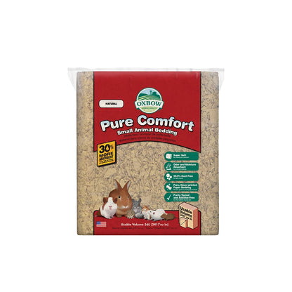 Oxbow Small Animal Bedding, Hamster, Guinea Pig, Rabbit, White, USA, 36 L | Pure Comfort, Hamster Bedding, Guinea Pig Bedding, Low Dust, Virgin Paper, Litter Box, Bunny, Rats, Gerbils, Chinchillas