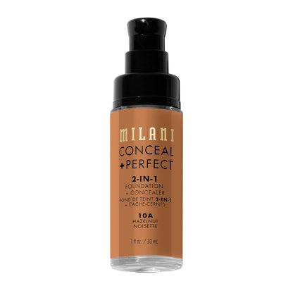 Milani Conceal + Perfect 2-in-1 Foundation + Concealer for a Flawless Complexion, Under Eye Corrector, Cover Redness and Imperfections, Waterproof and Sweatproof - 05A-Natural Beige