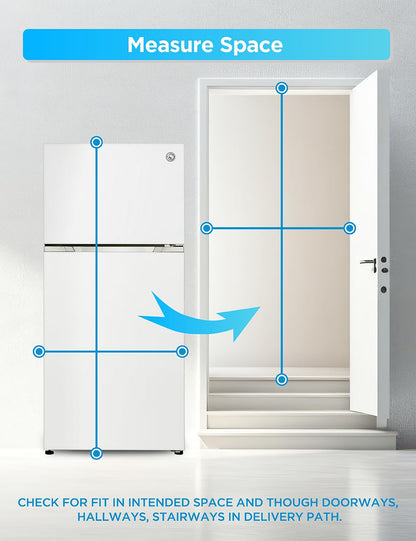 Commercial Cool 20 Cu. Ft. Top Mount Refrigerator with Freezer, 2-Door Refrigerator with Top Freezer and Adjustable Temperature Control, Ice Maker Ready, Energy Star Certified, Stainless Look