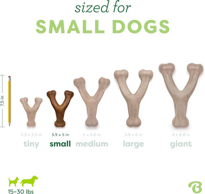 Benebone Wishbone Durable Dog Chew Toy for Aggressive Chewers, Real Bacon, Made in USA, Medium