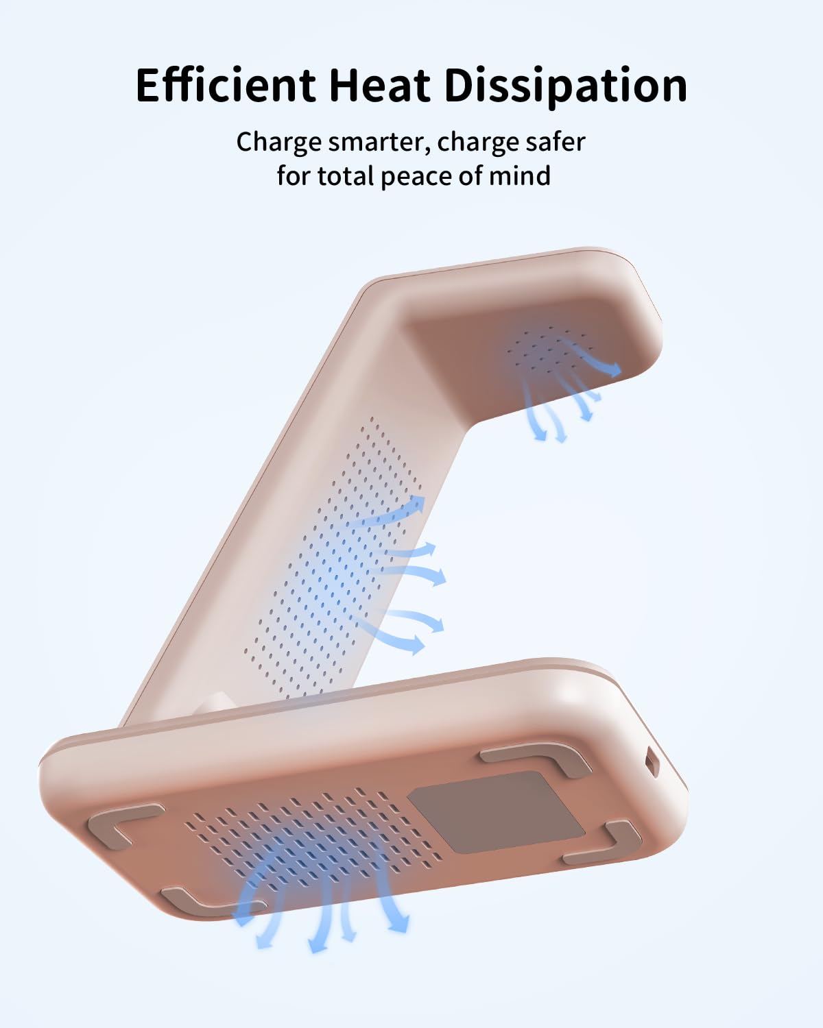 JoyGeek 3 in 1 Charging Station for Apple Devices, Wireless Charger Stand for iPhone 17/16/15/14/13/12/11/SE/X Pro Max Plus - Apple Watch 11/10/9/Ultra 2/8/SE/7/6/5 - AirPods Pro 2/3/2