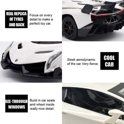 Remote Control RC CAR Racing Cars Compatible with Lamborghini Veneno Officially Licensed 1:24 Toy RC Cars Model Vehicle for Boys 6,7,8 Years Old,red