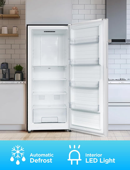 Commercial Cool 20 Cu. Ft. Top Mount Refrigerator with Freezer, 2-Door Refrigerator with Top Freezer and Adjustable Temperature Control, Ice Maker Ready, Energy Star Certified, Stainless Look