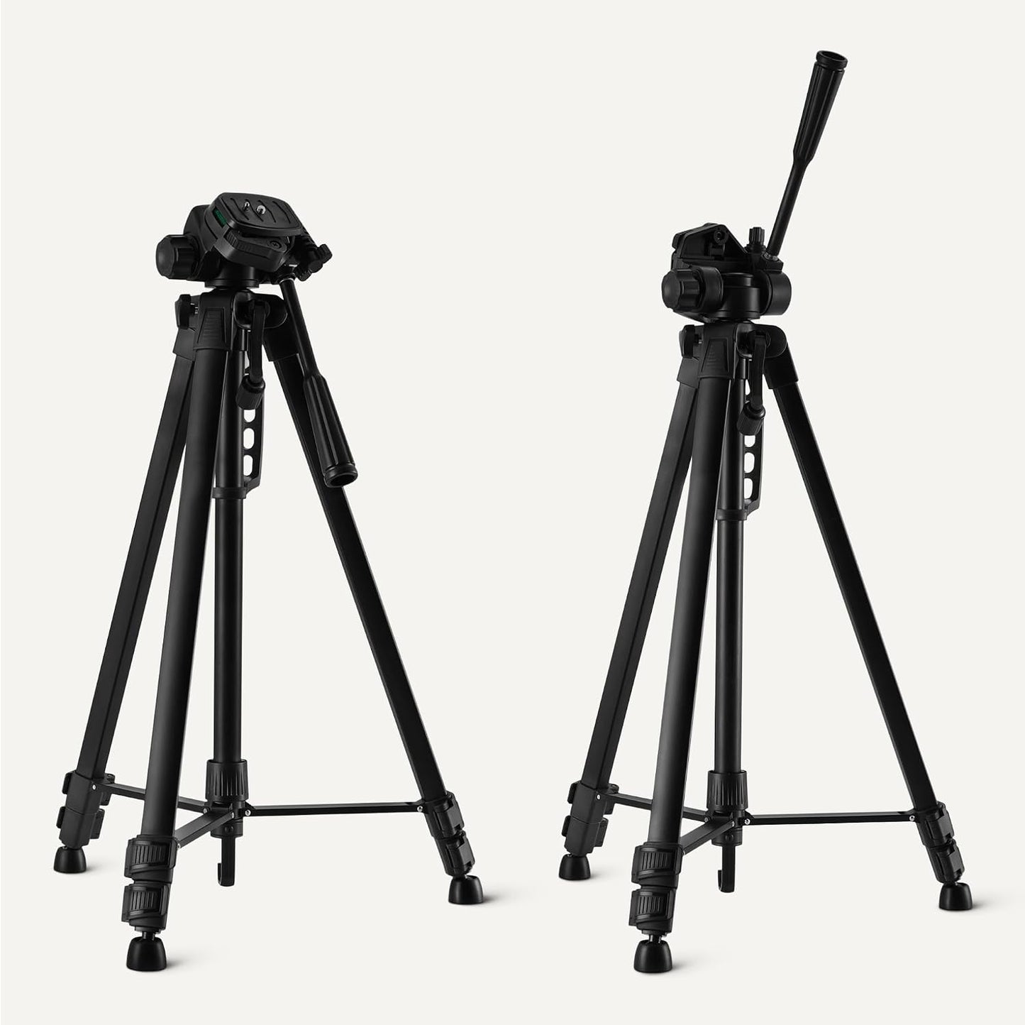 Amazon Basics 50-inch Lightweight Portable Camera Tripod Stand with Quick-Release Plate, Adjustable Height, Aluminum, for Travel Photography, Champagne