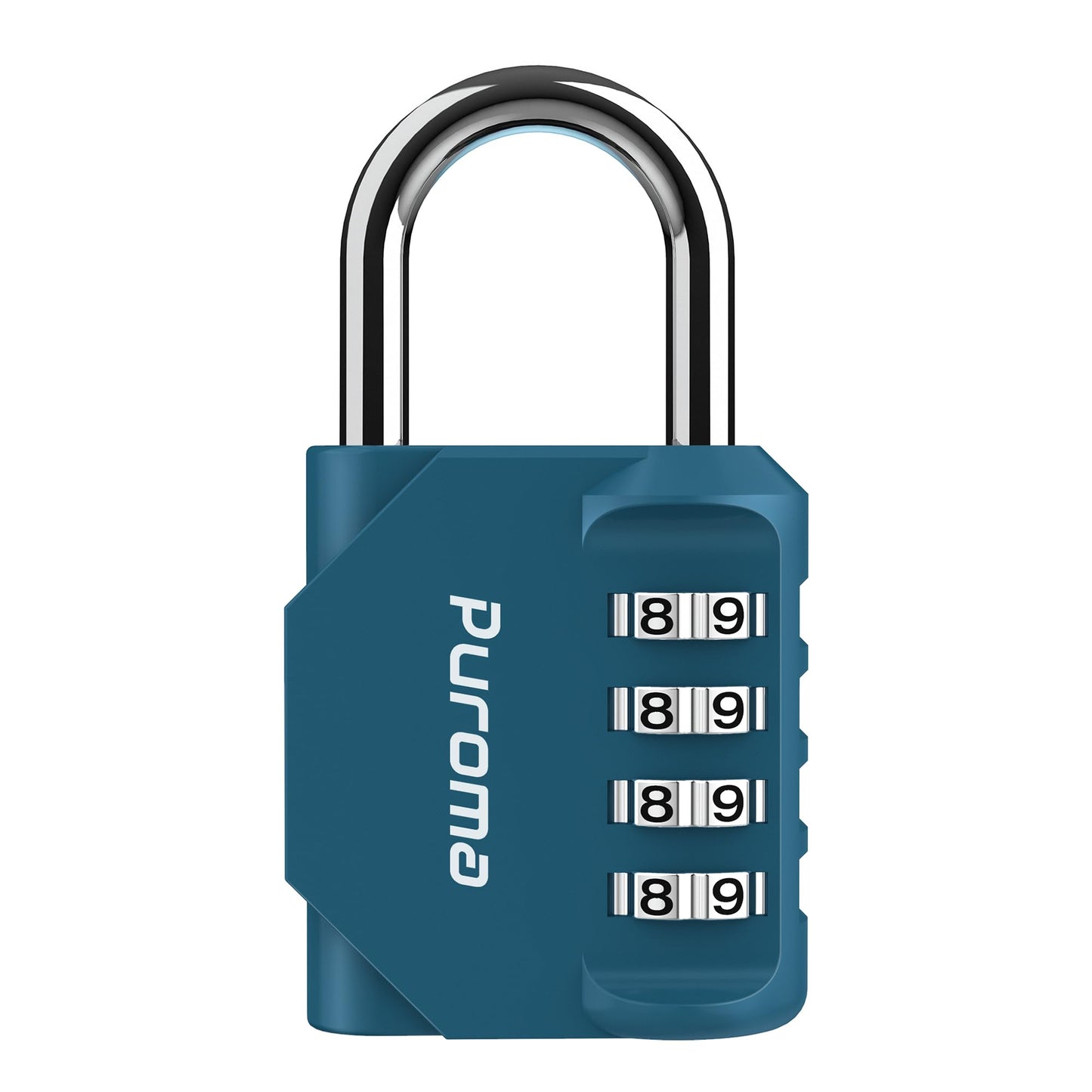 Puroma 2 Pack Combination Lock 4 Digit Padlock for School Gym Locker, Sports Locker, Fence, Toolbox, Case, Hasp Storage (Black & Code Window)