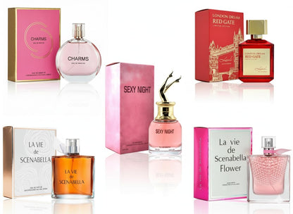 Signature Scent Mini Perfume Gift Set for Women, 5-Piece Fragrance Sampler Collection, Travel Size Floral and Fruity Notes (Each 30ml Set including London Dream, Charms, Sexy Nights...)