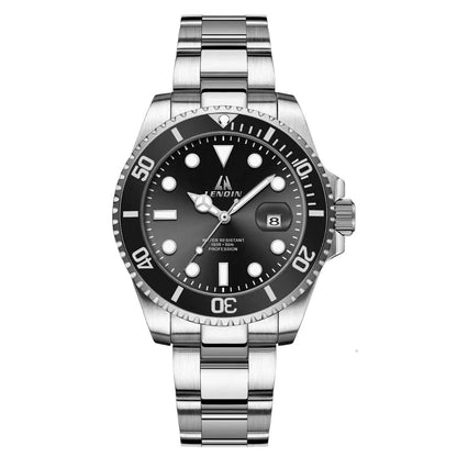 LN LENQIN Mens Watches Stainless Steel Waterproof Analog Quartz Watch for Men with Date Luminous Fashion Wristwatch