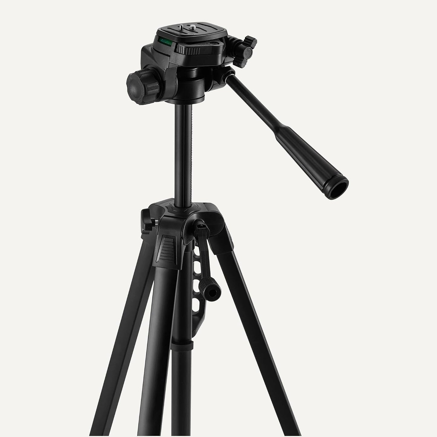 Amazon Basics 50-inch Lightweight Portable Camera Tripod Stand with Quick-Release Plate, Adjustable Height, Aluminum, for Travel Photography, Champagne