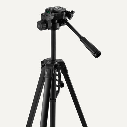 Amazon Basics 50-inch Lightweight Portable Camera Tripod Stand with Quick-Release Plate, Adjustable Height, Aluminum, for Travel Photography, Champagne