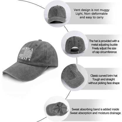 Funny Hat America Hats for Men Gifts for Dad Baseball Cap