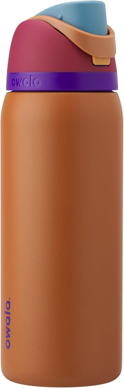 Owala FreeSip Insulated Stainless Steel Water Bottle with Straw, BPA-Free Sports Water Bottle, Great for Travel, 24 Oz, Denim
