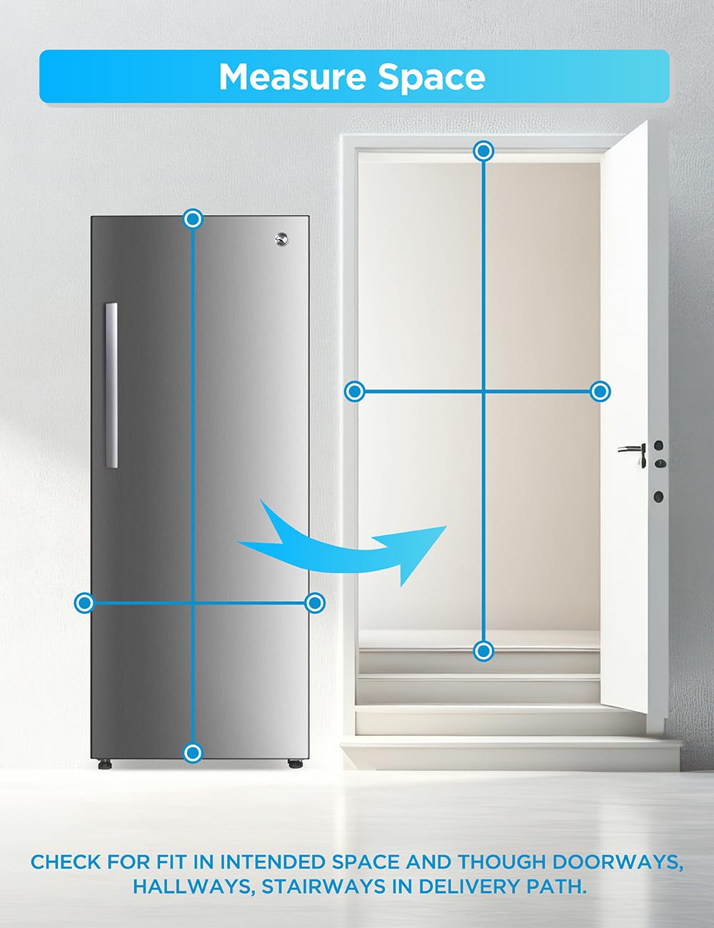 Commercial Cool 20 Cu. Ft. Top Mount Refrigerator with Freezer, 2-Door Refrigerator with Top Freezer and Adjustable Temperature Control, Ice Maker Ready, Energy Star Certified, Stainless Look