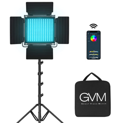GVM RGB Video Lighting, Bi-Color Led Video Light Kit with APP Control, 2 Packs 850D Photography Lighting Kit CRI 97+ for Web Conference, YouTube, Gaming, Zoom, Aluminum Alloy Shell