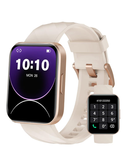 Smart Watch (Answer/Make Calls), 1.85" Smart Watches for Men Women Digital Watch Fitness Tracker with 100+ Sport Modes Heart Rate Monitor for iOS Android Phones Waterproof Black