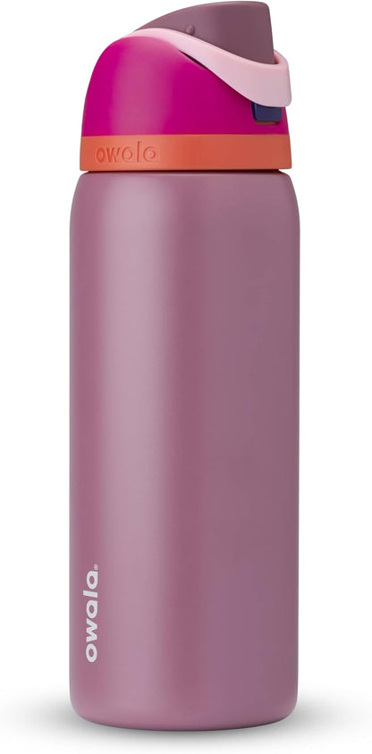Owala FreeSip Insulated Stainless Steel Water Bottle with Straw, BPA-Free Sports Water Bottle, Great for Travel, 24 Oz, Denim