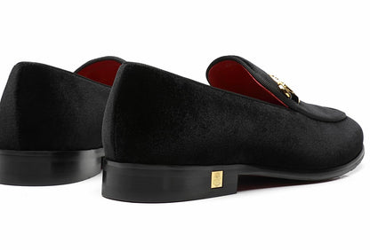Men's Velvet Loafers Wedding Party Prom Homecoming Shoes