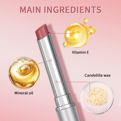 Honey Lipstick Tinted Lip Balm - Sheer Hydrating Lipstick for All Skin Tones - Moisturizing Lip Color, Nourishing Lip Balm with a Hint of Natural Black Cherry Tint
