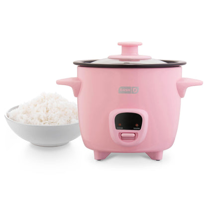 Dash Mini Rice Cooker | Small Rice Maker, 2 Cups Cooked / 1 Cup Uncooked, Ceramic Nonstick Removable Pot, Keep Warm Function, Compact and Portable for Dorm, Travel, Single Serve, Aqua