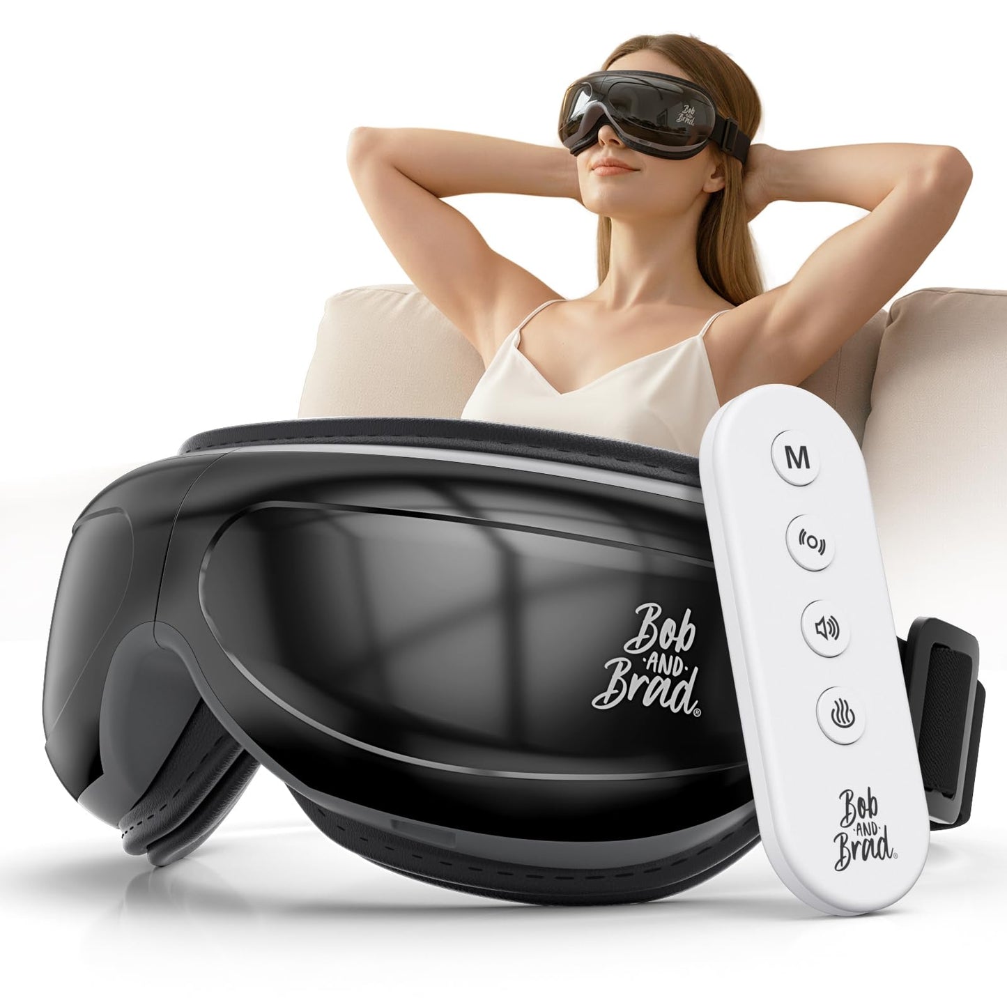 BOB AND BRAD Eye Massager with Heat FSA Eligible HSA, Birthday Gifts for Women Men Mom EyeOasis 2 Heated Eye Mask for Migraines with Music, Smart Migraine Massager for Dry Eyes Relief & Improve Sleep