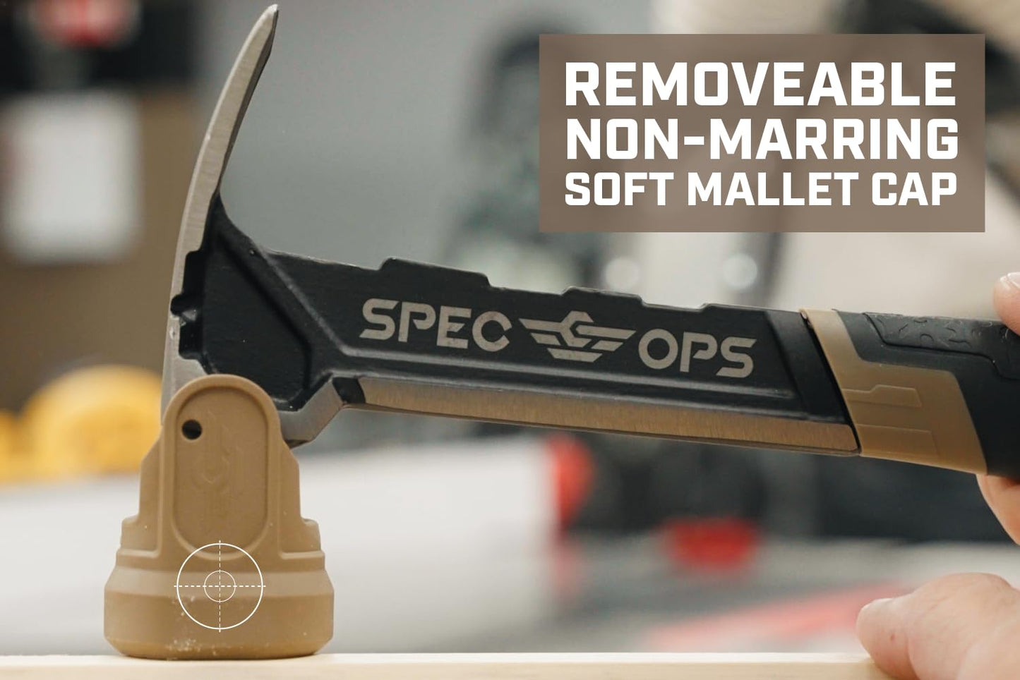 Spec Ops Tools Framing Hammer for Carpentry & Demolition, Magnetic Nail Holder, Rip Claw, Milled Face 22 Oz