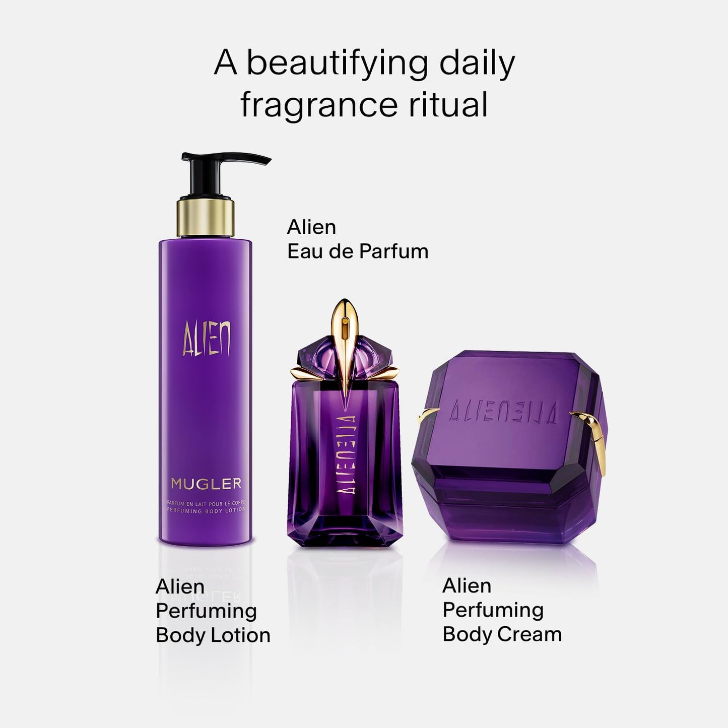 Mugler Alien Body Cream - Earthy Woody Womens Scented Lotion - 6.7 Fl Oz | Moisturizing Radiant Scented Body Cream - With Jasmine, Cashmeran Wood & Amber Scents - Hydrating Cream for Daily Routine