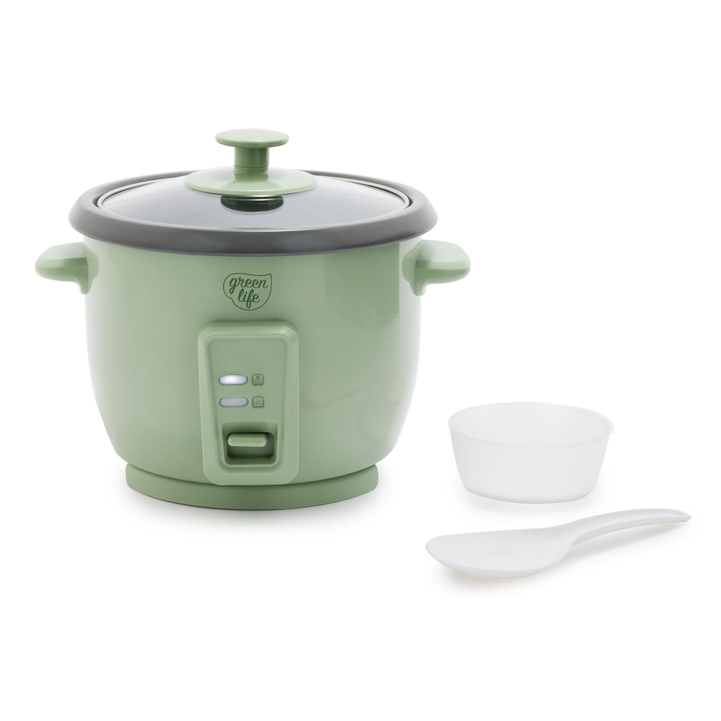 GreenLife Rice Cooker with Removable PFAS-Free Ceramic Nonstick Pot, 3-Cups Uncooked/6-Cups Cooked, Grains & Oatmeal Multicooker, Compact One-Switch Design, Auto Keep Warm, Easy Clean, Cream