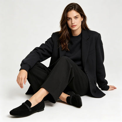 Women's Slip on Flats Shoes Runs Small Faux Suede Ballet Flats Fashion Business Casual Comfortable Flats Dressy Loafers for Women