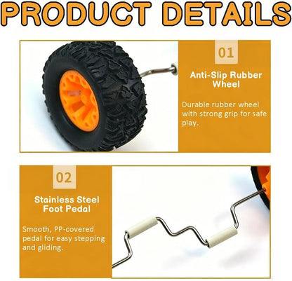 Bird Intelligence Training Toys, Balance Bike Accessories for Parrots, Parrot Puzzle Bicycle Table Top Prop, Educational Interactive Bird Exercising Foot Talon Toy, 2 Pieces, Orange