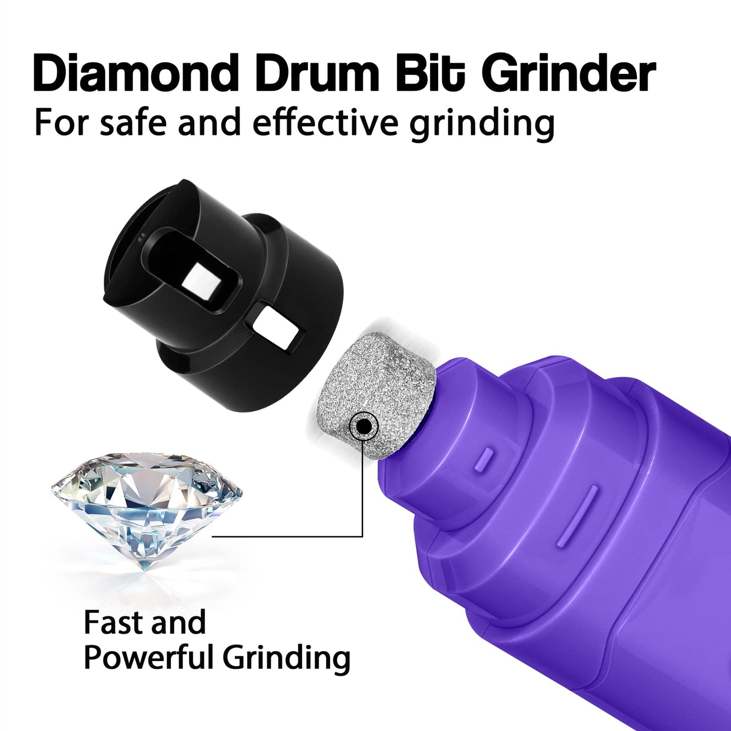 Casfuy Dog Nail Grinder Upgraded - Professional 2-Speed Whisper-Quiet Electric Pet Nail Trimmer Painless Paws Grooming & Smoothing for Small Medium Large Dogs & Cats (Dark Blue)