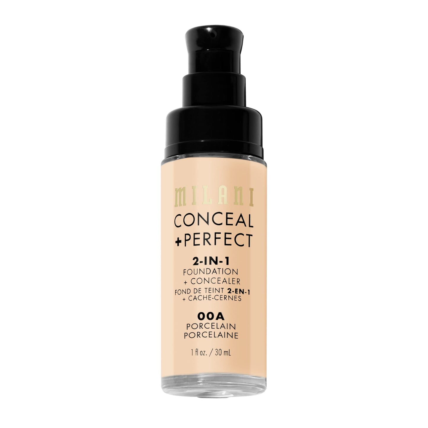 Milani Conceal + Perfect 2-in-1 Foundation + Concealer for a Flawless Complexion, Under Eye Corrector, Cover Redness and Imperfections, Waterproof and Sweatproof - 05A-Natural Beige