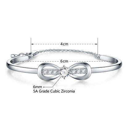 Infinity Bracelets for Women Two-tone 18K Gold Plated Adjustable Minimalist Bangle Jewelry Gifts for Mom Perfect for Anniversary Mother's Day Christmas Valentine's Day