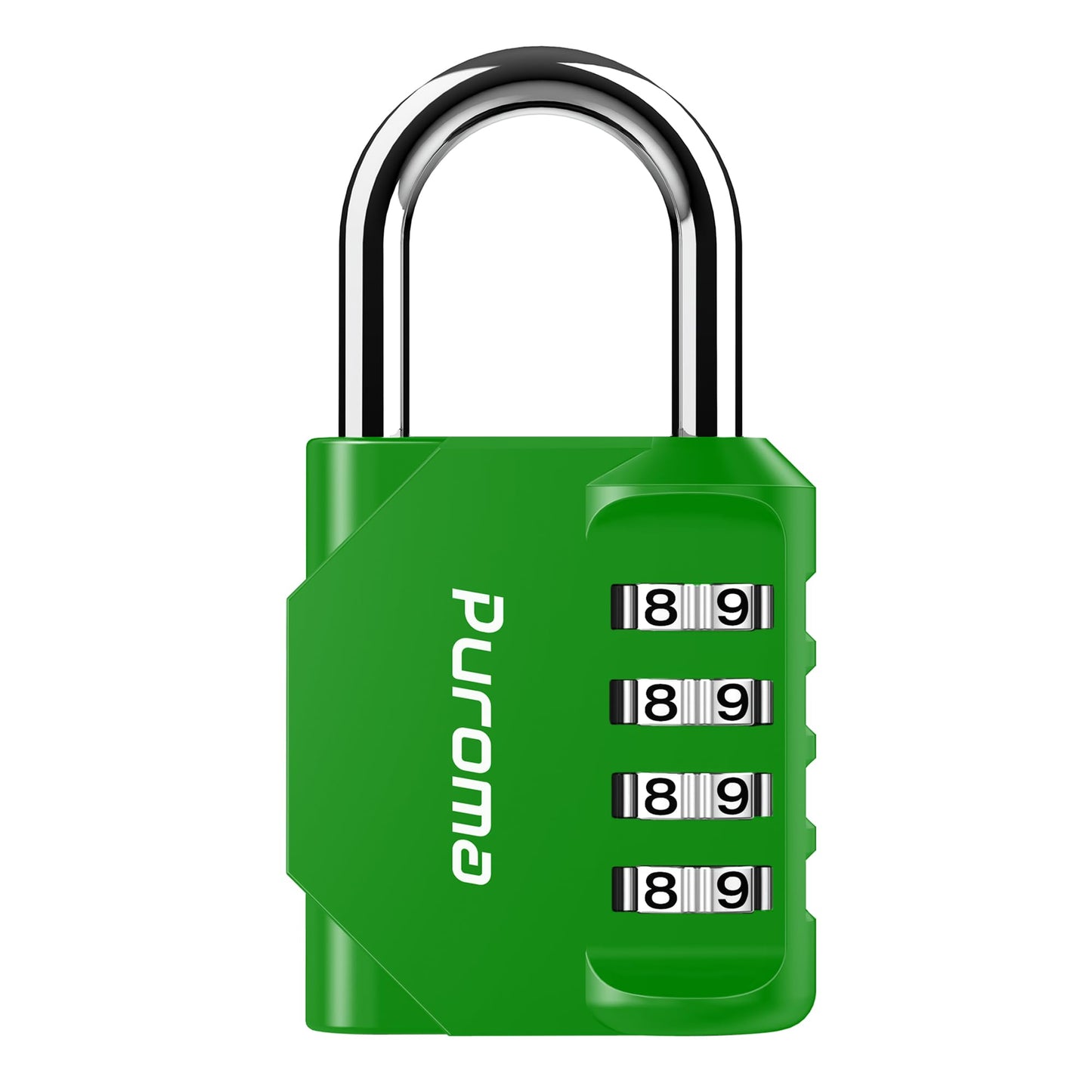 Puroma 2 Pack Combination Lock 4 Digit Padlock for School Gym Locker, Sports Locker, Fence, Toolbox, Case, Hasp Storage (Black & Code Window)