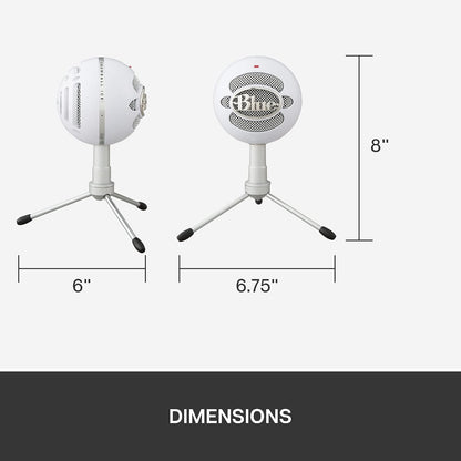 Logitech for Creators Blue Snowball iCE USB Microphone - White (Renewed)
